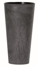 Květináč Prosperplast TUBUS SLIM BETON EFFECT antracit 30 cm