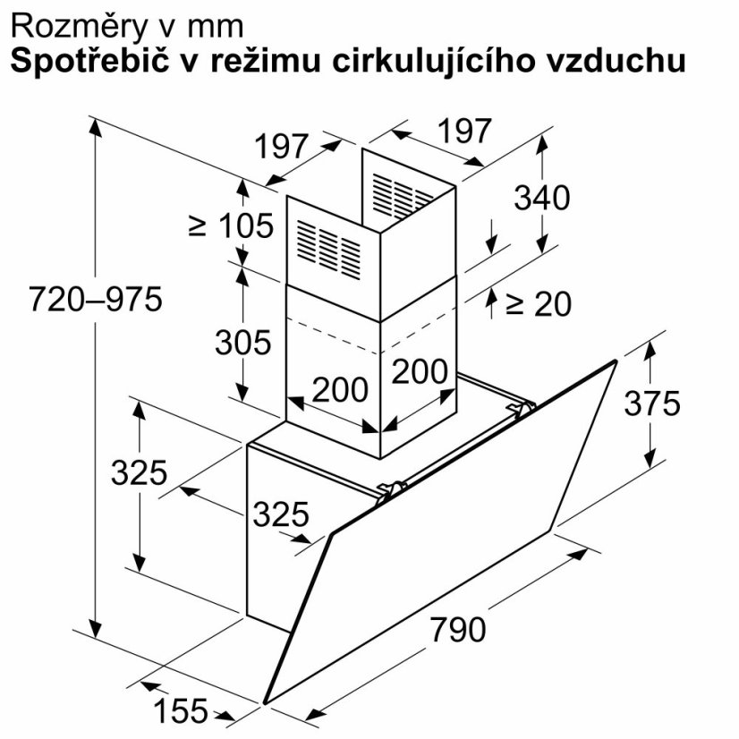 Komínová digestoř Bosch DWK85DK60
