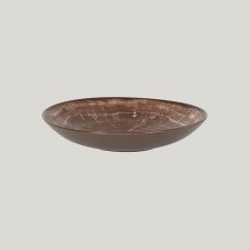 RAK Porcelain RAK Woodart talíř hluboký pr. 23 cm – tmavě hnědá | RAK-WDBUBC23OB