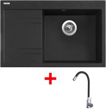 Sinks RIM 780 P Granblack + Elasta nerez/černá