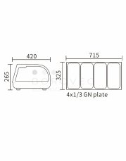 SAVE nástavba chladící pultová RTS-42L – bílá
