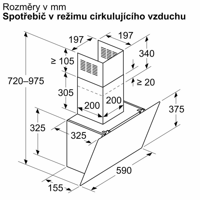 Komínová digestoř Bosch DWK65DK60