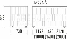Enofrigo neutrální pracovní modul rovný 2000 NE