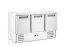 Třídveřový chladicí stůl s pracovní deskou a podstavcem, Arktic, 219L, 230V/152W, 700x1365x(H)855mm