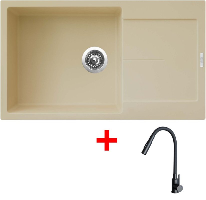 Sinks ULTIMA 860 XXL Sahara + ELASTA S černá matná Sinks ULTIMA 860 XXL Sahara + ELASTA S černá matná