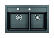 Alveus ATROX 50 černý 91 + pop up sifon 790x500x200 mm