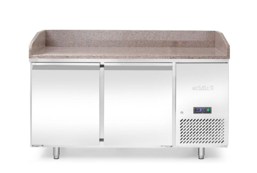 Pizza chladicí stůl s žulovou pracovní deskou, 2 dveře, Arktic, 250L, žula, 230V/250W, 800x1510x(H)1050mm