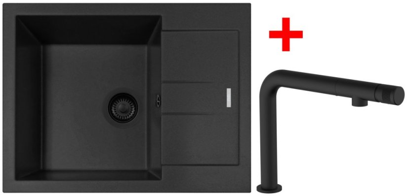 Sinks AMANDA 650 BL Nanoblack + COMFORTA Nanoblack Sinks AMANDA 650 BL Nanoblack + COMFORTA Nanoblack
