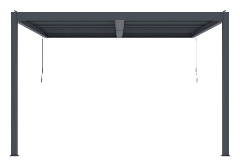 Bioklimatická pergola G21 Trenton Premium 4x4 m, antracitová hliníková