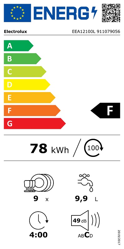 Vestavná myčka nádobí Electrolux 300 AirDry EEA12100L