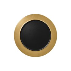 RAK Porcelain RAK Metalfusion talíř mělký 32 cm, černozlatý | RAK-MFNOFP32GB