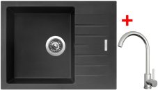 Sinks PERFECTO 650 Pureblack + ARCO celonerezová
