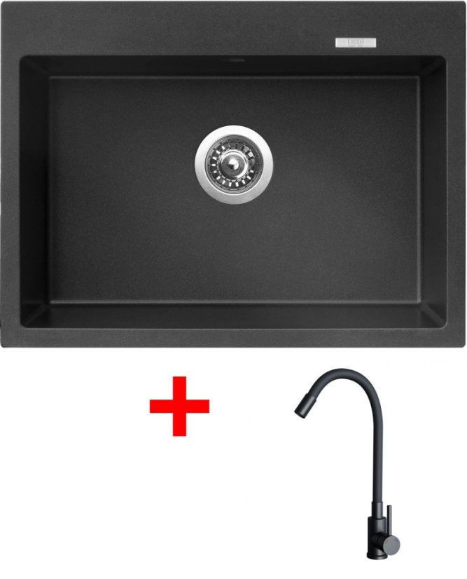 Sinks MAXIMO 680 Metalblack + ELASTA černá matná Sinks MAXIMO 680 Metalblack + ELASTA černá matná