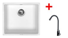Sinks FRAME 457 Milk + ELASTA černá matná