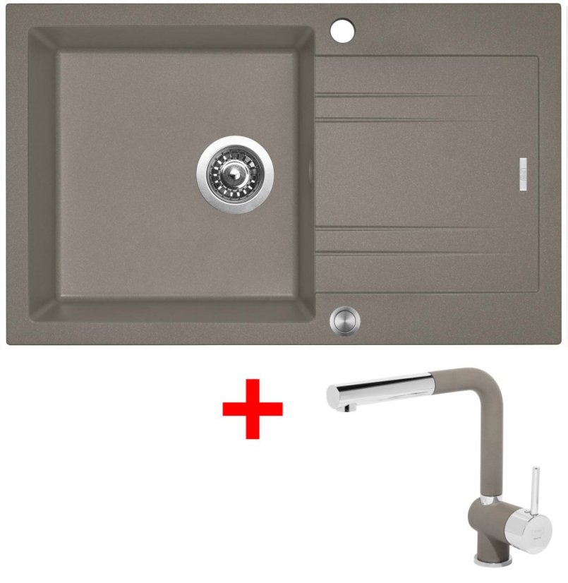 Sinks LINEA 780 XC Truffle + Mix 3 P GR Sinks LINEA 780 XC Truffle + Mix 3 P GR
