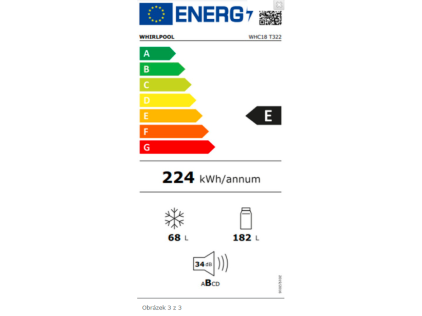 Vestavná chladnička Whirlpool WHC18T322