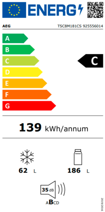 Vestavná chladnička AEG TSC8M181CS