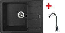 Sinks AMANDA 650 Metalblack + ELASTA černá matná