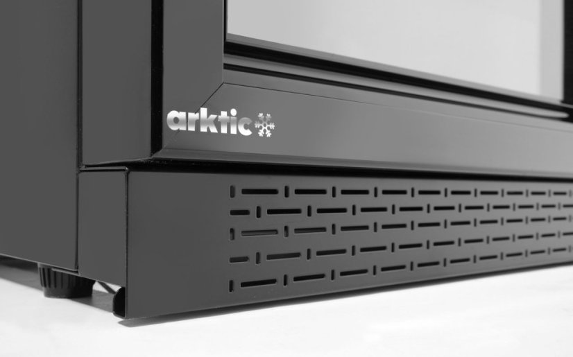 Barová chladnička s dvojitými posuvnými dveřmi, Arktic, 158L, Černá, 230V/160W, 520x900x(H)870mm