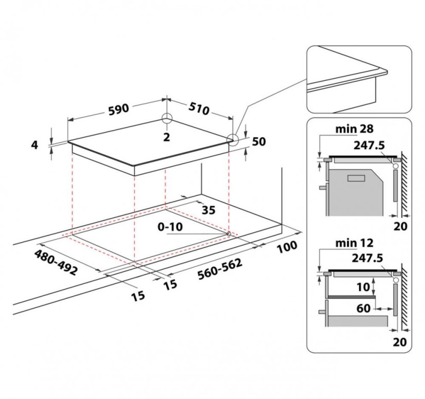 Indukční varná deska Whirlpool WL S5360 BF/W