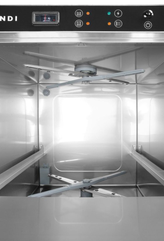 Myčka nádobí K50, HENDI, s dávkovačem mycího prostředku, 230V/3600W, 600x570x(H)830mm