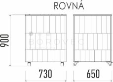 Enofrigo neutrální pracovní modul rovný 650 NE