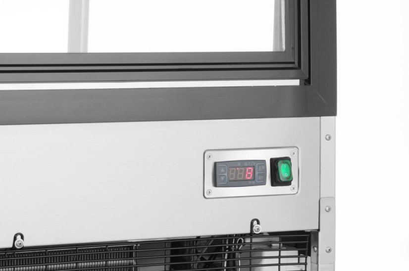 Vitrína se 3 policemi, Arktic, Černá, 230V/490W, 833x1200x(H)1460mm