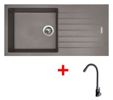 Sinks PERFECTO 1000 Truffle + ELASTA černá matná