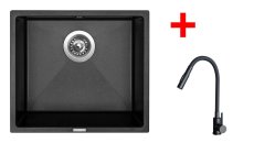 Sinks FRAME 457 Metalblack + ELASTA S černá matná