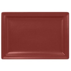RAK Porcelain RAK Talíř obdélný 33 × 23 cm, tmavě červená | RAK-NFCLRP33DR