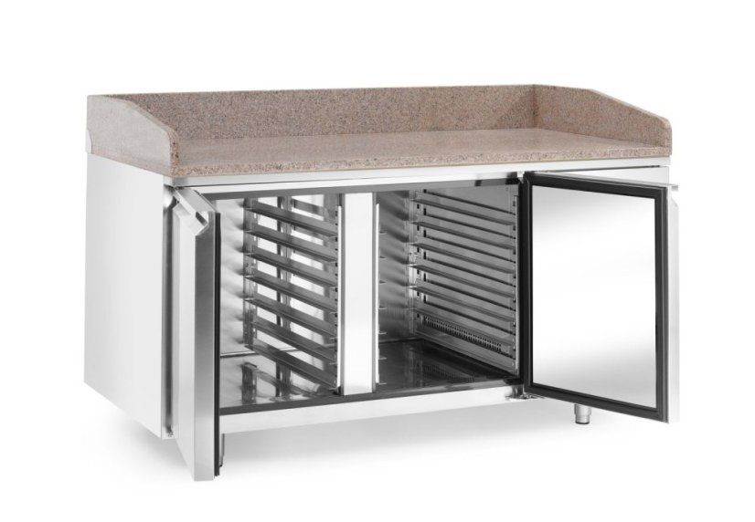 Pizza chladicí stůl s žulovou pracovní deskou, 2 dveře, Arktic, 250L, žula, 230V/250W, 800x1510x(H)1050mm