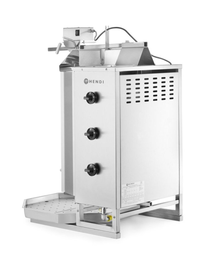 Plynový gril na kebab, HENDI, Profi Line, 9,75kW, 470x550x(H)960mm