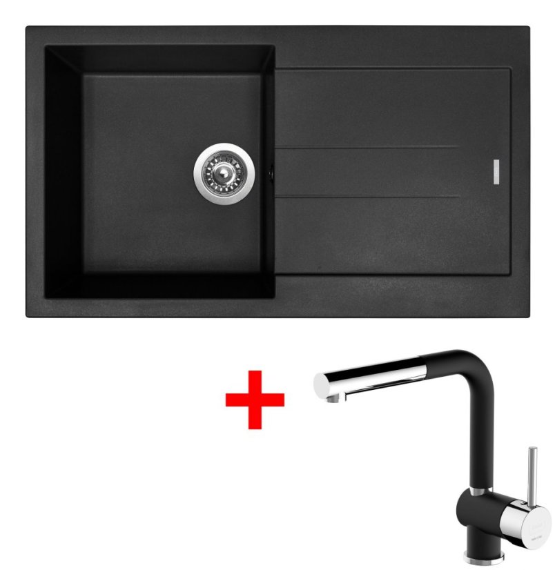 Sinks AMANDA 860 Pureblack + Mix 3 P GR N6 Sinks AMANDA 860 Pureblack + Mix 3 P GR N6