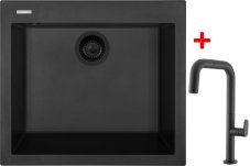 Sinks CUBE 560 BL Nanoblack + EVA P Nanoblack