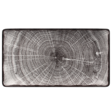 RAK Porcelain RAK Woodart talíř obdélný 33,5 × 18,1 cm – šedá | RAK-WDEDRG33BG