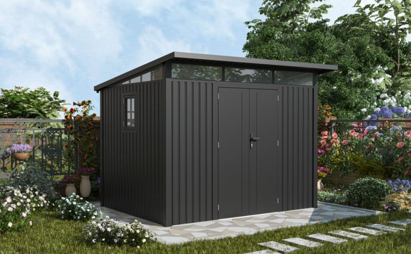 Zahradní domek G21 Madison 731 - 289 x 253 cm, slate grey
