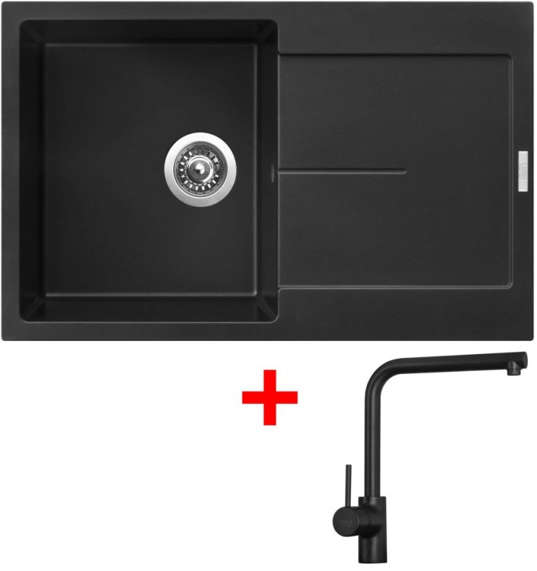 Sinks ULTIMA 790 Pureblack + Elka černá matná Sinks ULTIMA 790 Pureblack + Elka černá matná