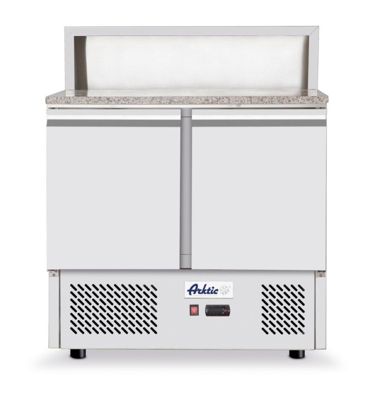 Dvoudveřový chlazený stůl s nástavcem a žulovou pracovní deskou, Arktic, 169L, 230V/310W, 700x900x(H)1082mm