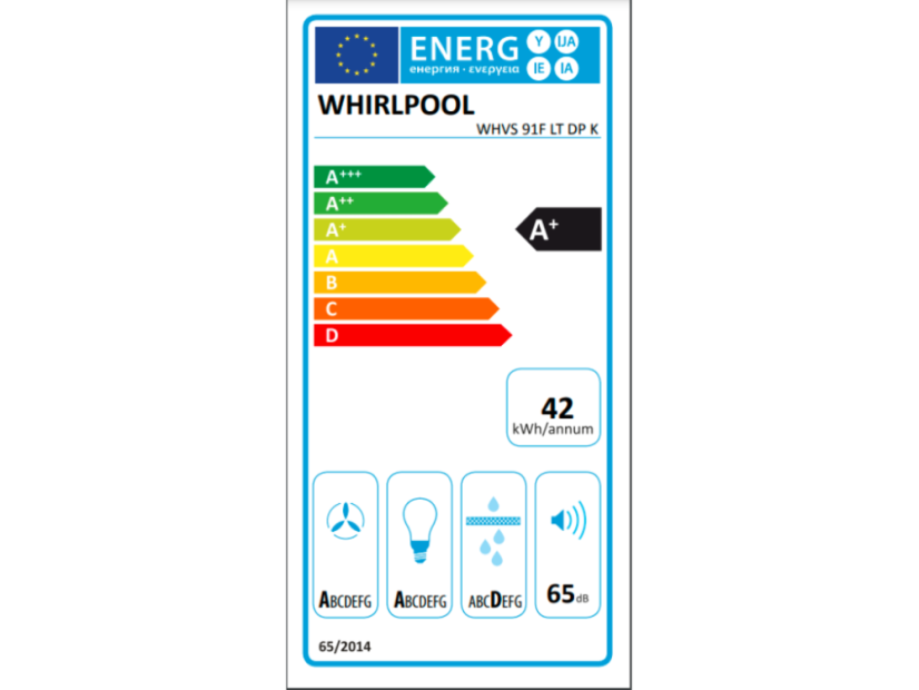 Komínová digestoř Whirlpool WHVS91FLTDPK