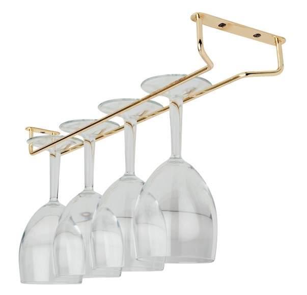 TOMGAST Držák na sklenice mosazný 40 × 11 cm
