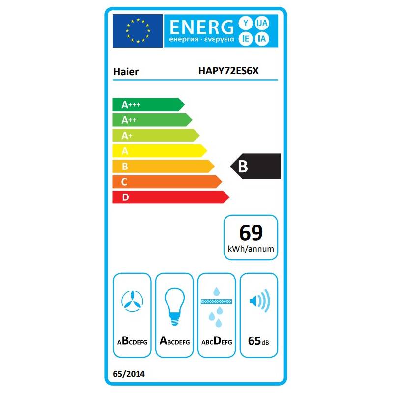 Vestavná digestoř Haier HAPY72ES6XGG