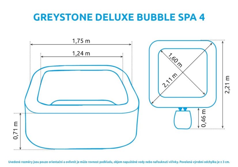 Nafukovací vířivka Marimex Greystone Deluxe Bubble Spa 4 NP