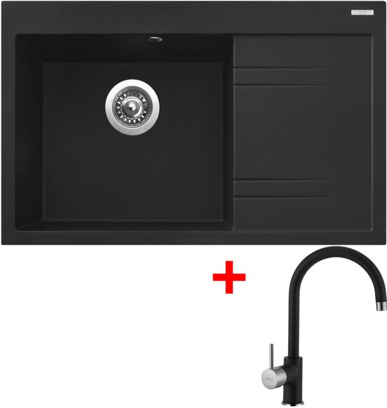 Sinks RIM 780 L Metalblack + Vitalia GR Sinks RIM 780 L Metalblack + Vitalia GR