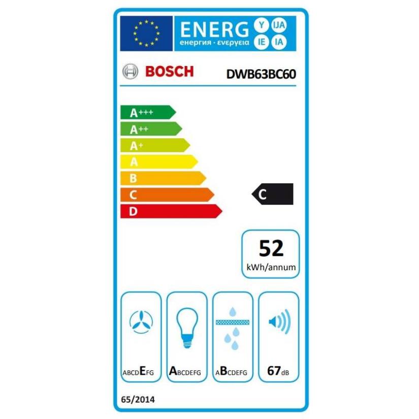Komínová digestoř Bosch DWB63BC60