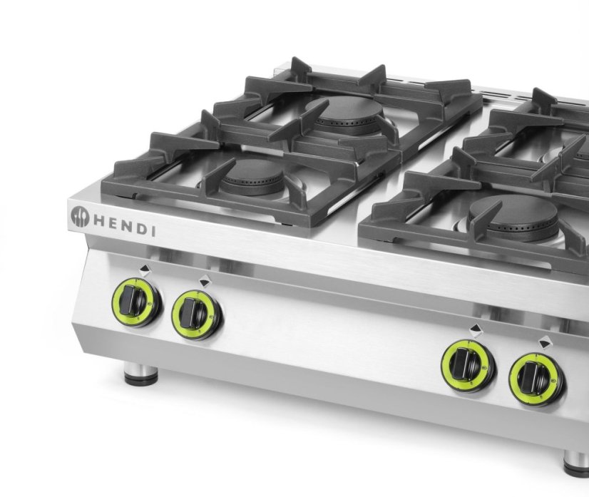 Plynový sporák se 4 hořáky Kuchyňská linka - stolní, HENDI, Kitchen Line, 19kW, 800x700x(H)310mm