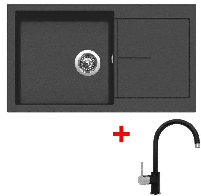 Sinks INFINITY 860 Pureblack + Vitalia GR Sinks INFINITY 860 Pureblack + Vitalia GR