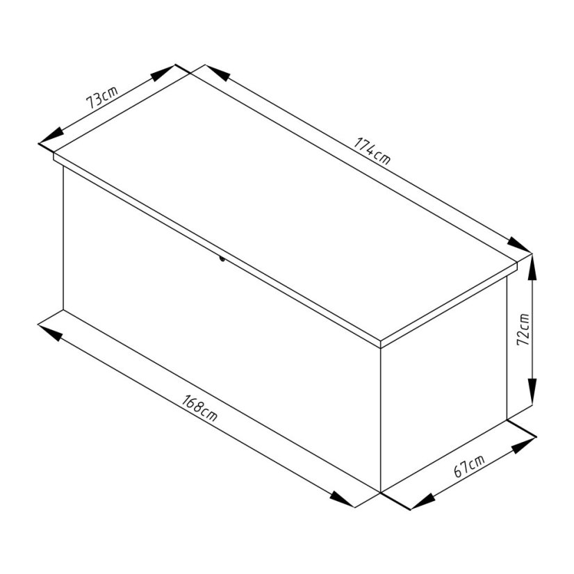 Zahradní box G21 Denver 770 L, metalický šedý plechový