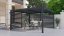 Bioklimatická pergola G21 Austin 4x4 m, antracitová hliníková
