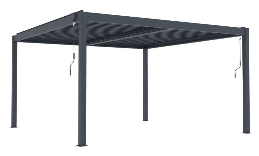 Bioklimatická pergola G21 Austin Premium 4x4 m, antracitová hliníková