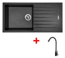 Sinks PERFECTO 1000 Metalblack + ELASTA černá matná